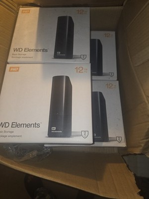 Western Digital Elements 12TB,EXTERNAL,3.5 Inch (WDBWLG0120HBKNESN) Hard Drive