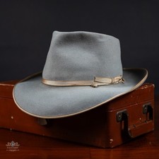 Vintage 1950s Royal DeLuxe Stetson The Open Road Fedora Western Hat 6 7/8 Grey