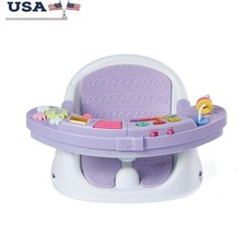 3-in-1 Baby Discovery Seat Booster Light Up Piano Sensory Playtable Snack Tray