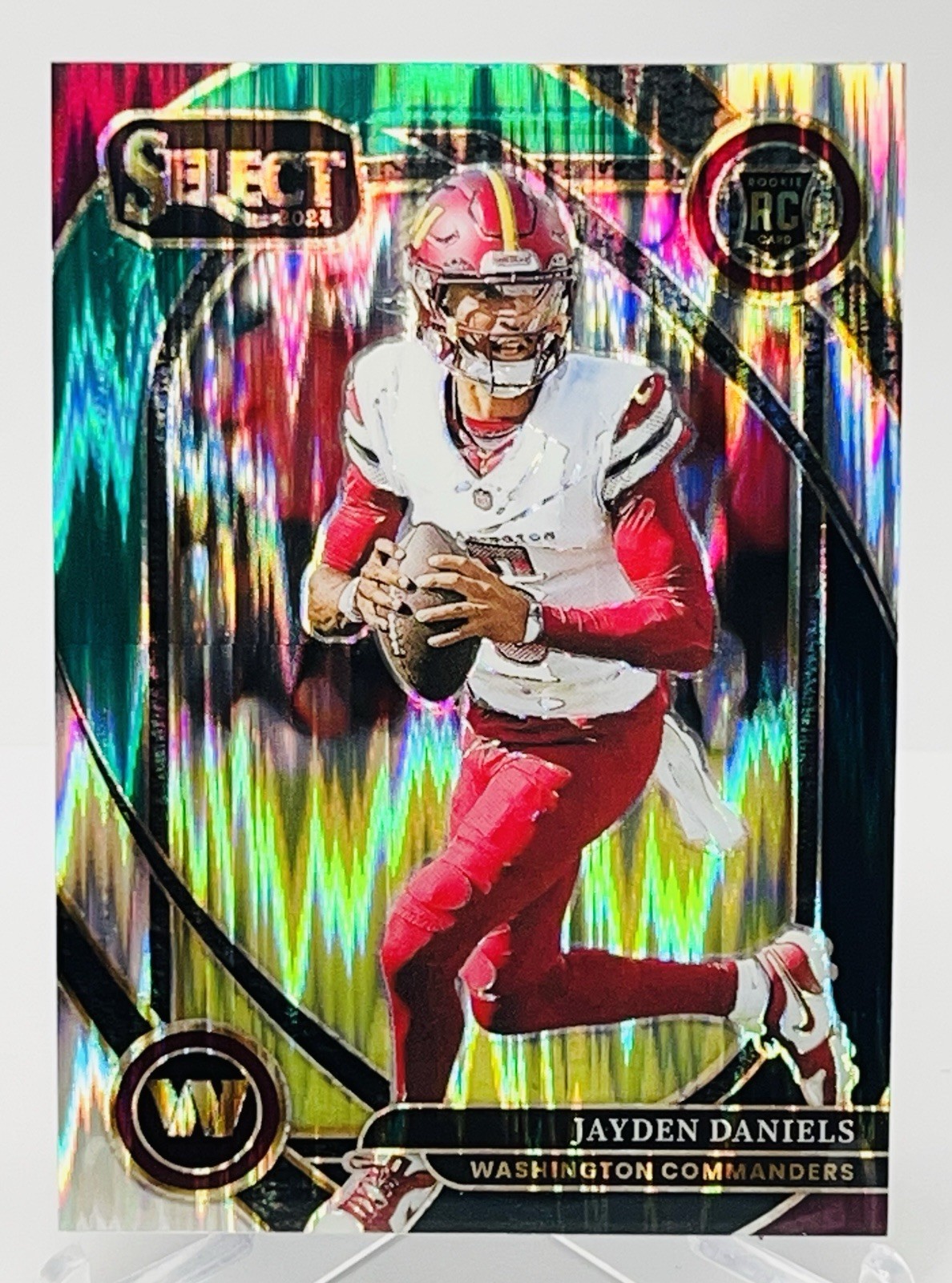 2024 Select Club Level Jayden Daniels #112 Black & Green Shock Prizm Rc Rookie