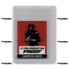 2025 Leaf NSCC The National Proof - Cameron Cam Ward Rookie 1/1 Red Clear Mini