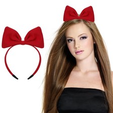 Red Bow Headband Big Bowknot Hair Hoop for Women Girls Party Cosplay Gift
