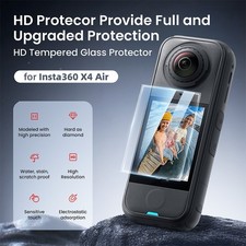 For Insta360 X4 Air HD Tempered Glass Protector Film Full Coverage Screen Guard
