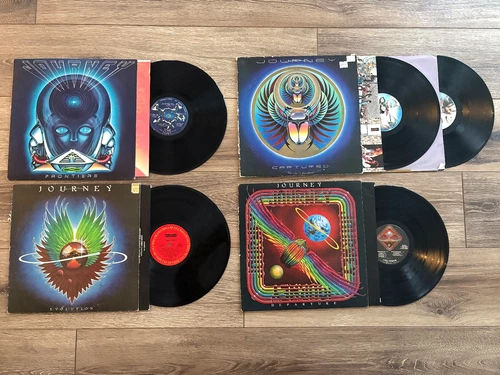 JOURNEY- (4) LP Vinyl Record LOT- Captured, Frontiers, Evolution, Departure-Rock