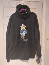 Polo Ralph Lauren Men's Cowboy Ranch Graphic Polo Bear Hoodie Black SZ 2XLT 2TGL