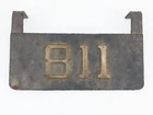 Unknown Railroad Metal Number Board Plate #811
