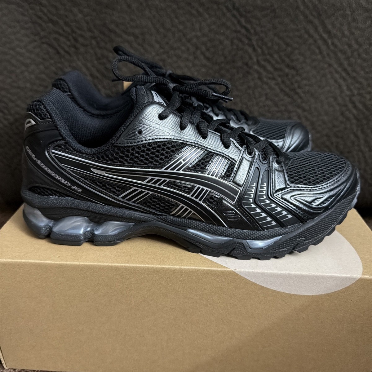 ASICS Gel-Kayano 14 Black Pure Silver 1201A019-006 Men's Size 10
