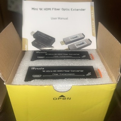 New HERETA 4k Ultra HD HDMI Fiber Converter...X003G5XOYL two in box