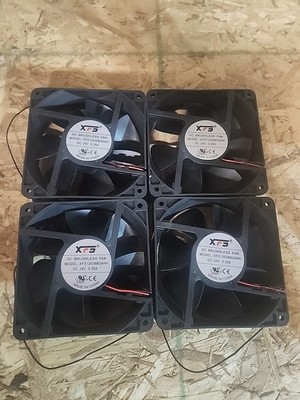Lot of 4 Industrial 24V XFX DC Brushless Cooling Fans XFS12038B24HH 120x120x38mm