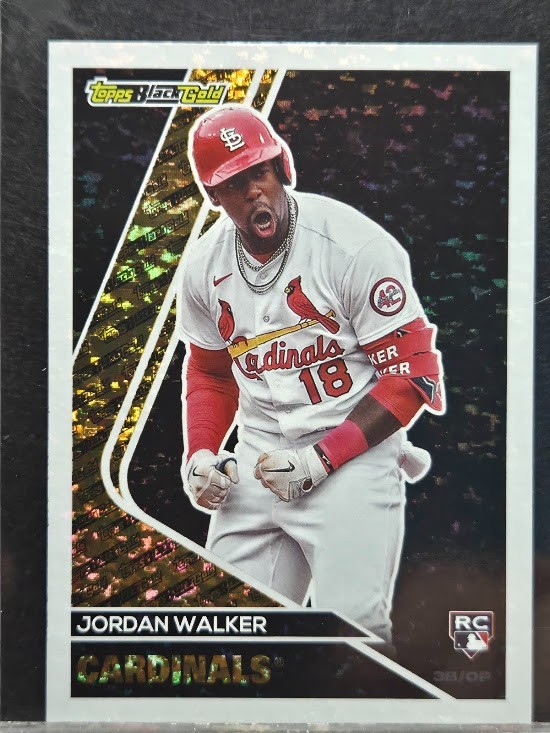 Jordan Walker (RC) 2023 Topps Update #BG-29 Black Gold St. Louis Cardinals