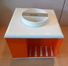 Kassettenbox / Kassetten MC Karussell "Scona Variant" DDR, orange wei&szlig;