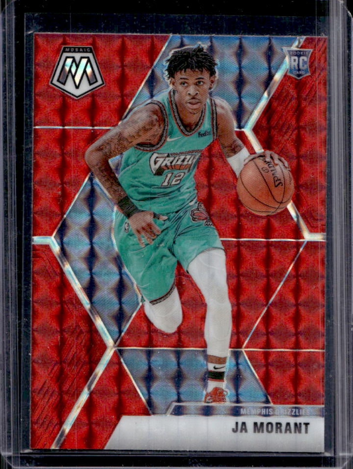 2019-20 Panini Mosaic Ja Morant RC Red Mosaic Rookie #219 Grizzlies