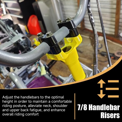 Universal 22mm 7/8" Mini Bike Handlebar Risers Aluminum Alloy Coleman Pit Dirt B - Picture 4 of 6