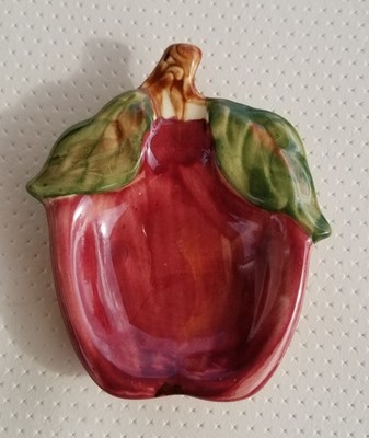 Vintage Franciscan Apple Butter Pat, Tea Bag, Spoon Holder Old mark