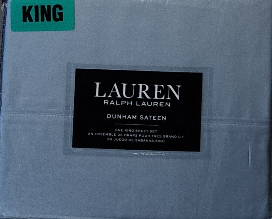 Ralph Lauren Dunham Sateen, KING Sheet & Pillowcase Sets, Cotton,300 TC