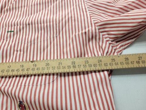 Tommy Hilfiger Long Sleeve Button Shirt XL Red White Striped missing cuff butt - Picture 10 of 11
