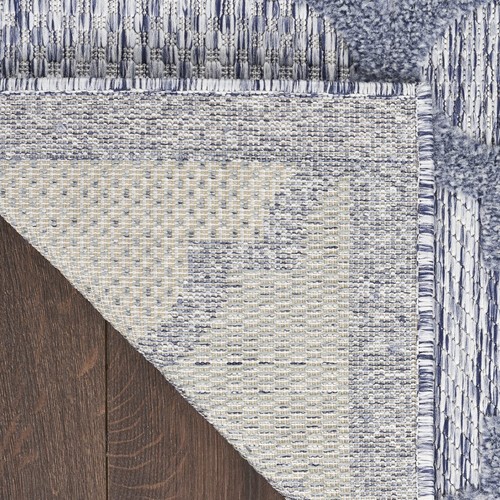urison Easy Care Moroccan Denim Blue 2' x 4' Area-Rug Trellis Easy-Cleaning - Picture 8 of 8