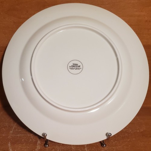 Oneida WICKER WHITE Chop plate / Round Serving platter, 12 1/2", Basketweave EUC - Picture 5 of 6