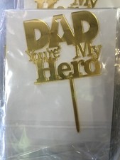12 Piece Acrylic Happy Father's Day Cake Topper