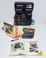 Polaroid 600 Red Stripe Instant Film Camera With Box and Manual Working  Read 