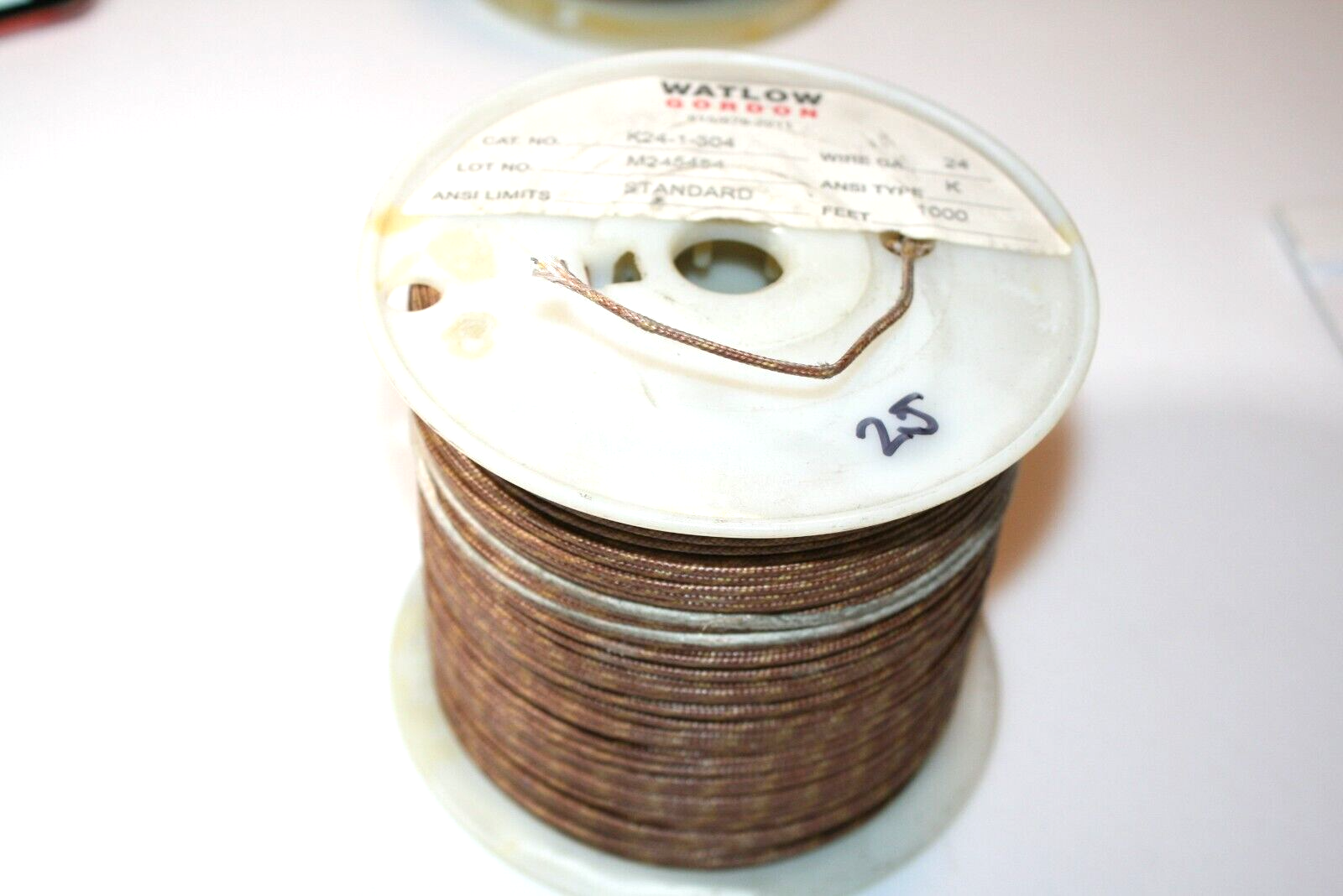 Gordon  Thermocouple WIRE 1000FT K24-1-304 GLASS BRAID 24 GAUGE