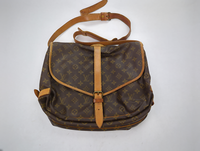 LOUIS VUITTON Saumur 35 Monogram Logo Shoulder Bag | eBay