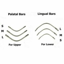 20 Pcs Dental Lingual Bar Palatal Bars L/M/S Upper/Lower Instrument Teeth Repair