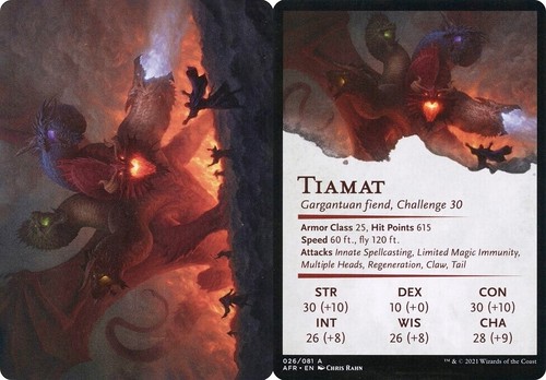 Regular Art Series TIAMAT mtg Adventures in The Forgotten Realms