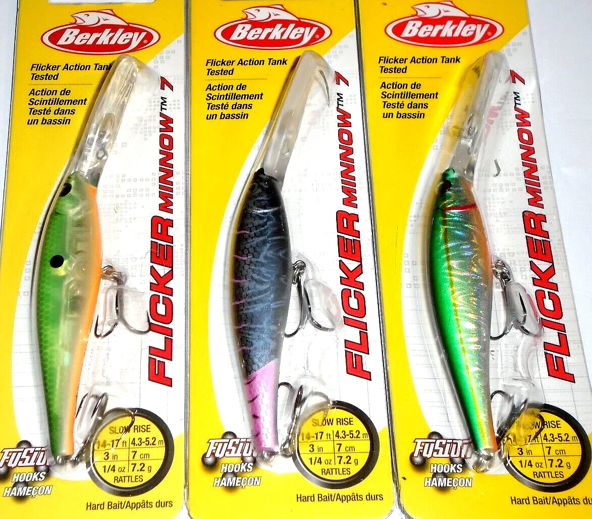 Berkley #7 Flicker Minnow Crankbaits (Lot of 3-FM7-31)