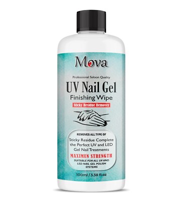 UV Nagel Gel Finishing Wischtuch klebrige Rückstände Entferner 100 ml schnelle Lieferung UK