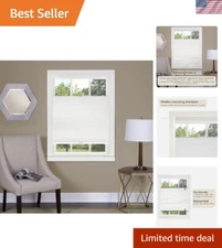 Cordless Cellular Pleated Window Shades - 35 Inch Width, 64 Inch Length - Whi...