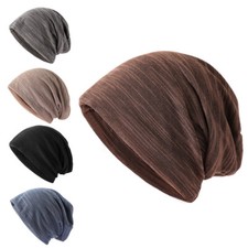 Women Men Slouch Hollow Beanie Hat Long Baggy Thin Lightweight Sport Skull Cap