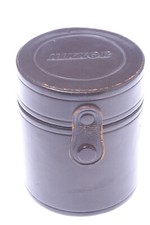✅ FUNDA LENTE NIKON F NIKKOR Nº FUNDA VINTAGE DE CUERO DE 5 FABRICANTES ORIGINALES *SIN LENTE*