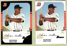 ADRIAN BELTRE Mariners ~ 2005 Bowman White Border #ed plus Base ~ FREE SHIPPING