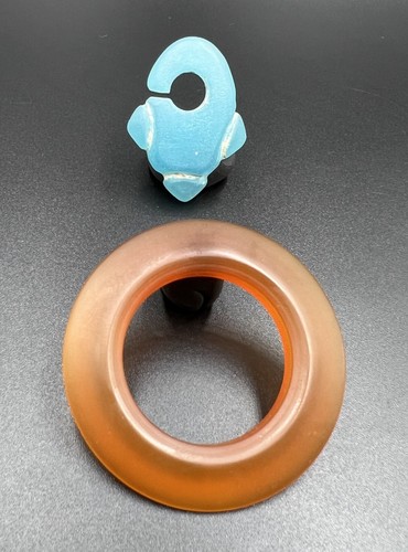 Vietnam South China Dong Son Antique Jewelry Glass Agate Ear Ring Pendant - Picture 9 of 16