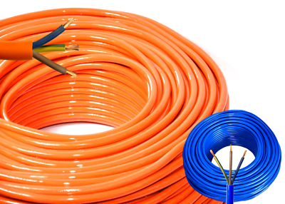 Verlängerungskabel 5 M, H07BQ-F 3x2,5 Mm² – Orange, PUR-Kabel Für Innen & Außen