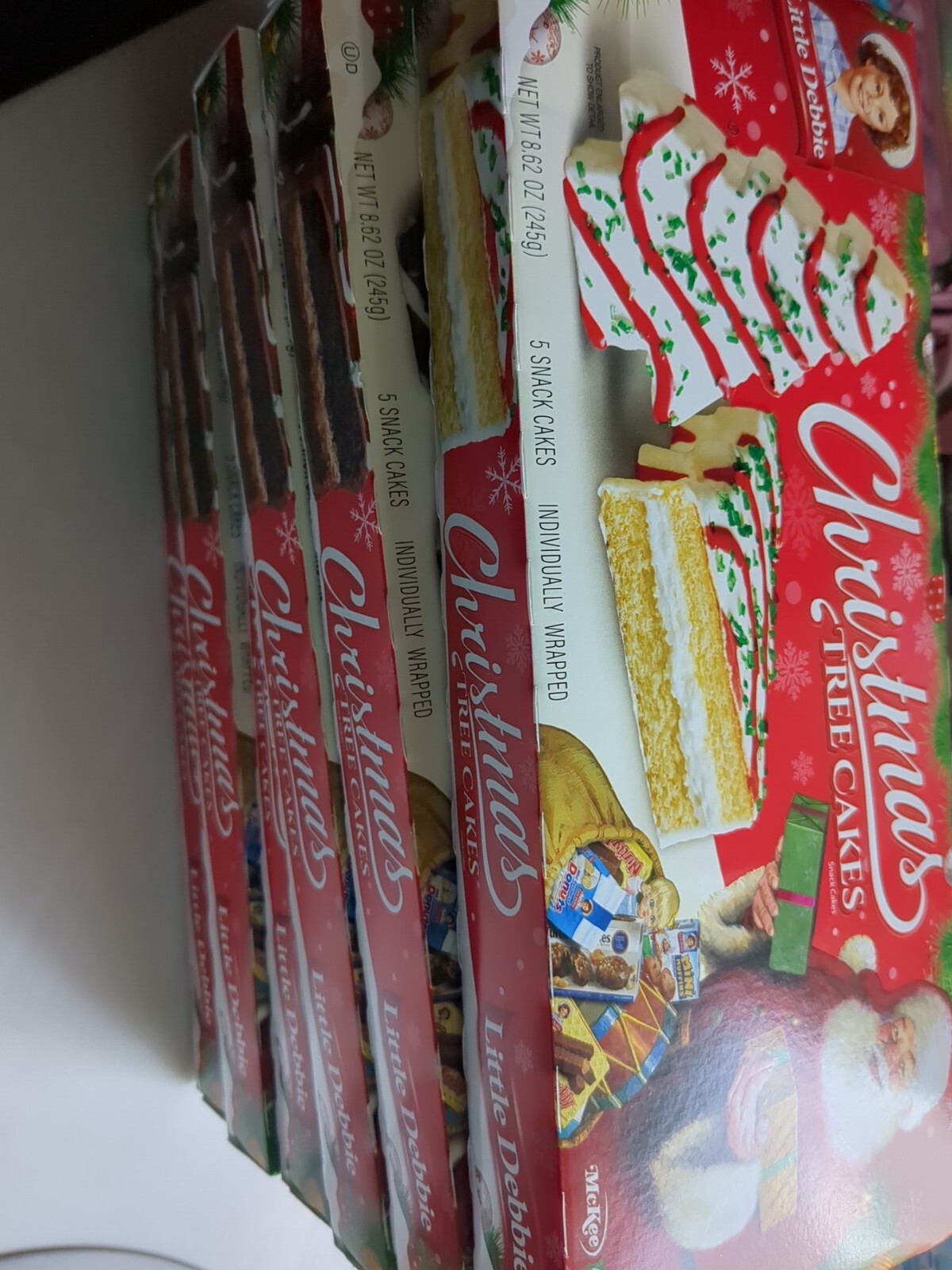 Little Debbie Christmas Tree Cakes Vanilla Frosting 5 Snack Cakes/Box