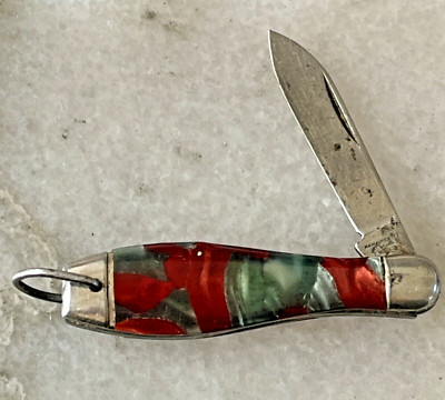 Vintage mid 20th C. Hammer Brand, bowling pin -pin knife, Colors are WOW