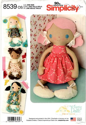 Simplicity 8539 Whimsy Stuffed Doll & Clothes Sewing Pattern Uncut | eBay