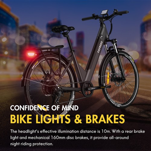 FAFREES F28 PRO 27.5in electric bike 250W Pedal assist bicycle e-Bike 7 Speed - Picture 12 of 14