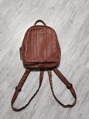 NEW American Leather Company Denise Mini Soft Brown Genuine Leather  Backpack | eBay