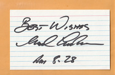 Marcel Lachemann Oakland A's AUTO Signed 3x5 Card USC Trojans