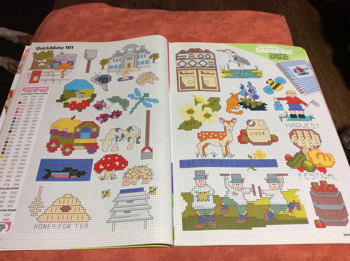 G33) Country Motifs Cross Stitch Chart | eBay UK