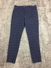 Old Navy Pixie Pants Women  s Size 2 Dark Blue Pattern Crop High Rise Slim Pocket