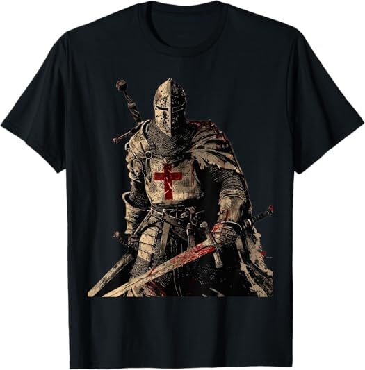 Limited Edition Knight Templar Crusader Warrior T-Shirt Sizes S-3XL-image