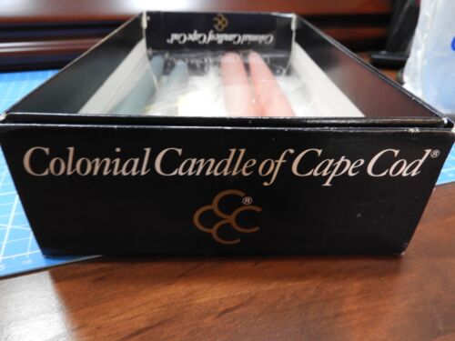 4 Unused Colonial Candle of Cape Cod CCCC 10" Green & Mauve Dinner Tapers - Picture 2 of 3