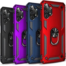 For Samsung Galaxy A32 5G Case Phone Cover Kickstand + Tempered Glass Protector