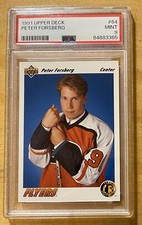 Peter Forsberg Rookie 1991 Upper Deck #64 PSA 9 Mint Philadelphia Flyers 