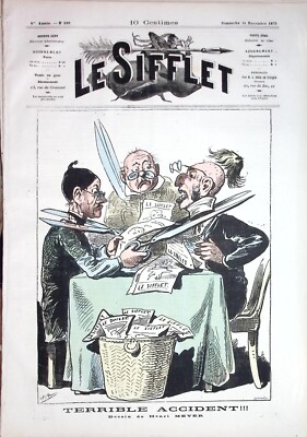Journal the Whistle of 14/11/1875 No. 199 Terrible Accident Censored by Meyer