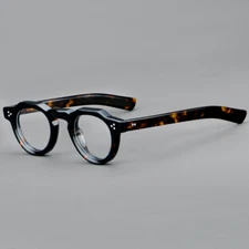 Acetate Round Thick Frame Eyeglasses Men Women Clear Lens Retro Glasses Frames 
